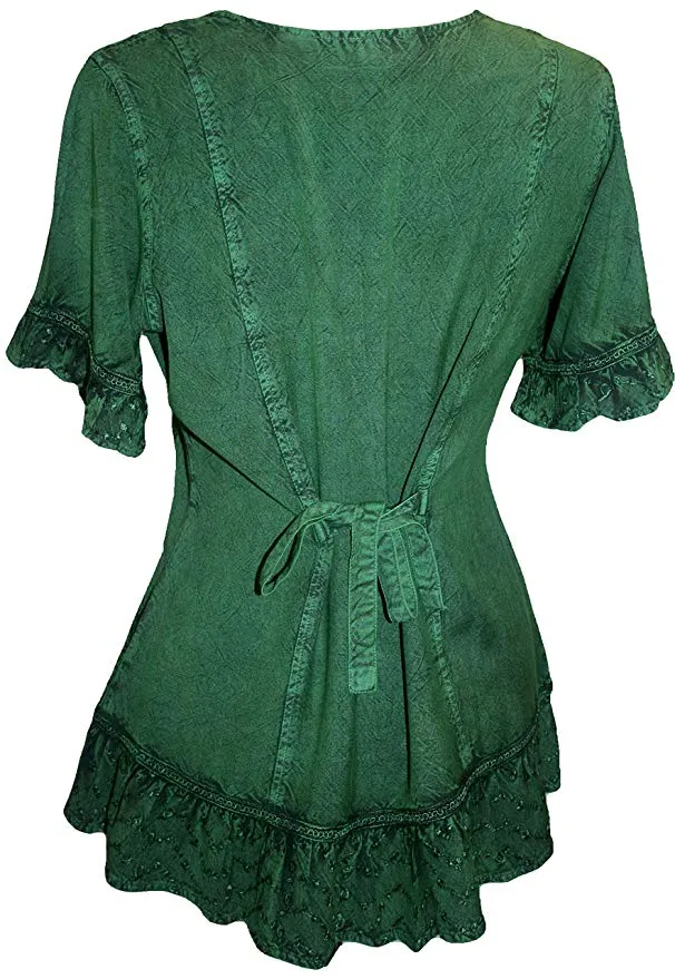 142 B Peasant Bohemian Ruffle Gypsy Ari Blouse