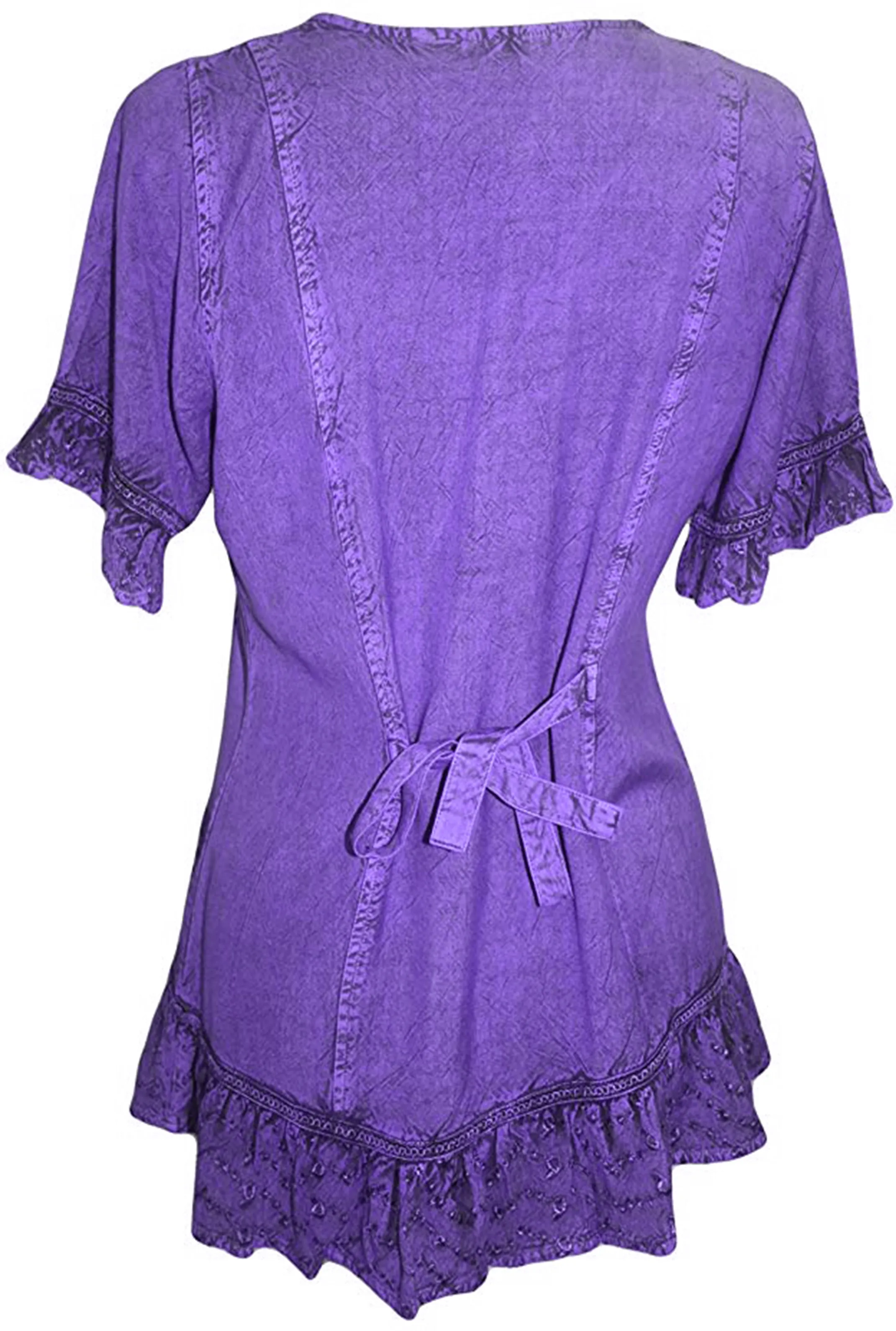 142 B Peasant Bohemian Ruffle Gypsy Ari Blouse