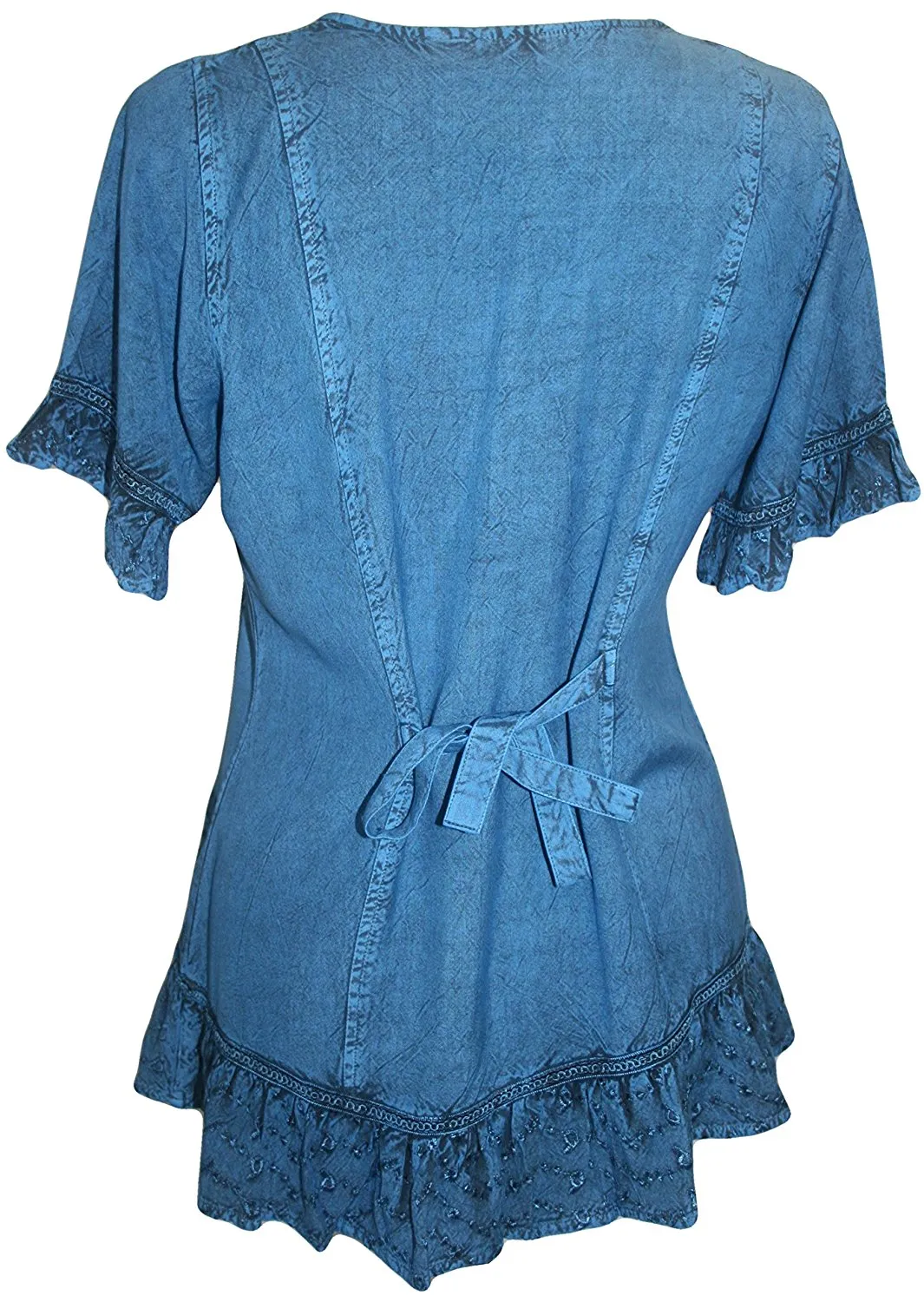 142 B Peasant Bohemian Ruffle Gypsy Ari Blouse