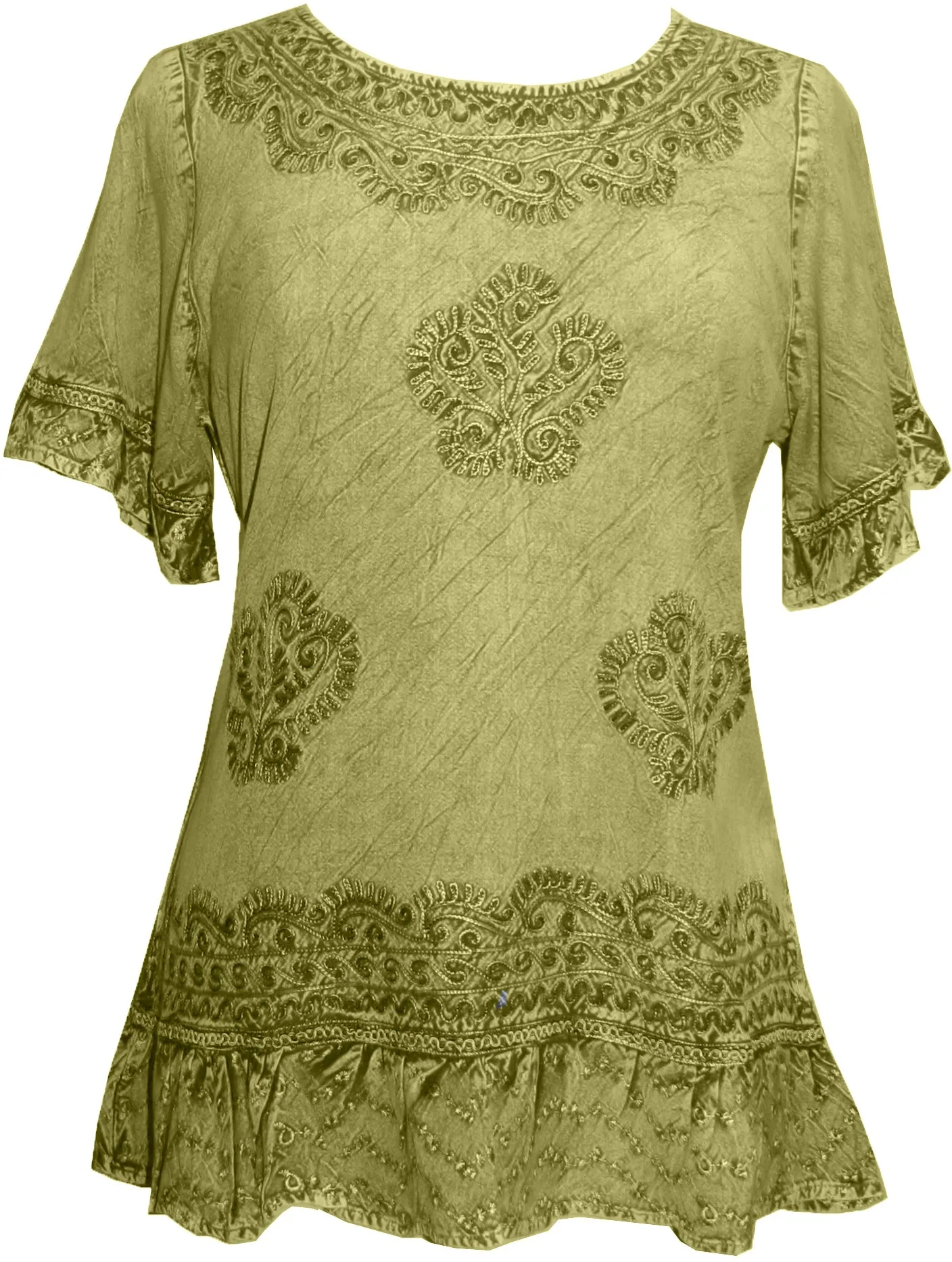 142 B Peasant Bohemian Ruffle Gypsy Ari Blouse