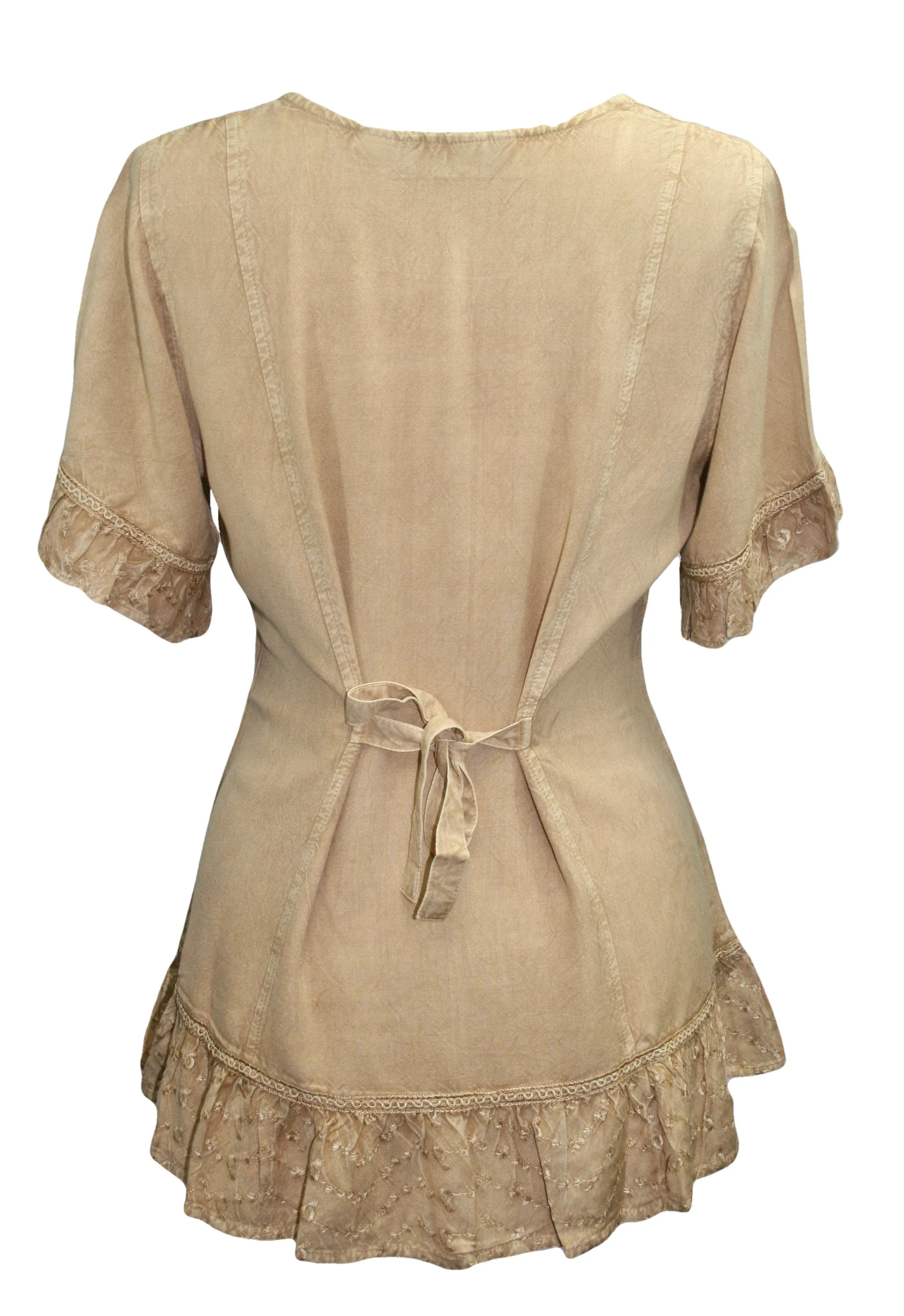 142 B Peasant Bohemian Ruffle Gypsy Ari Blouse