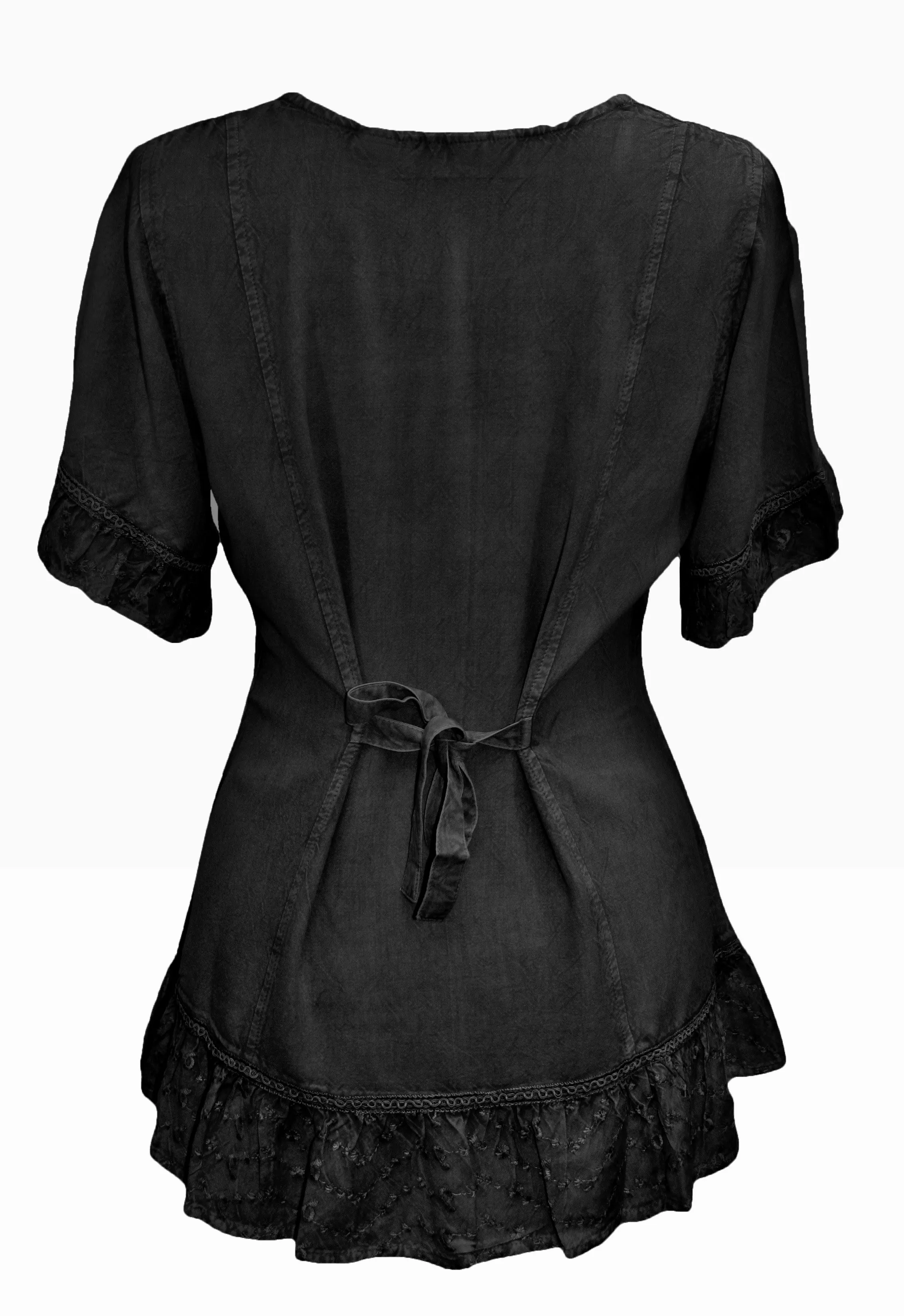 142 B Peasant Bohemian Ruffle Gypsy Ari Blouse