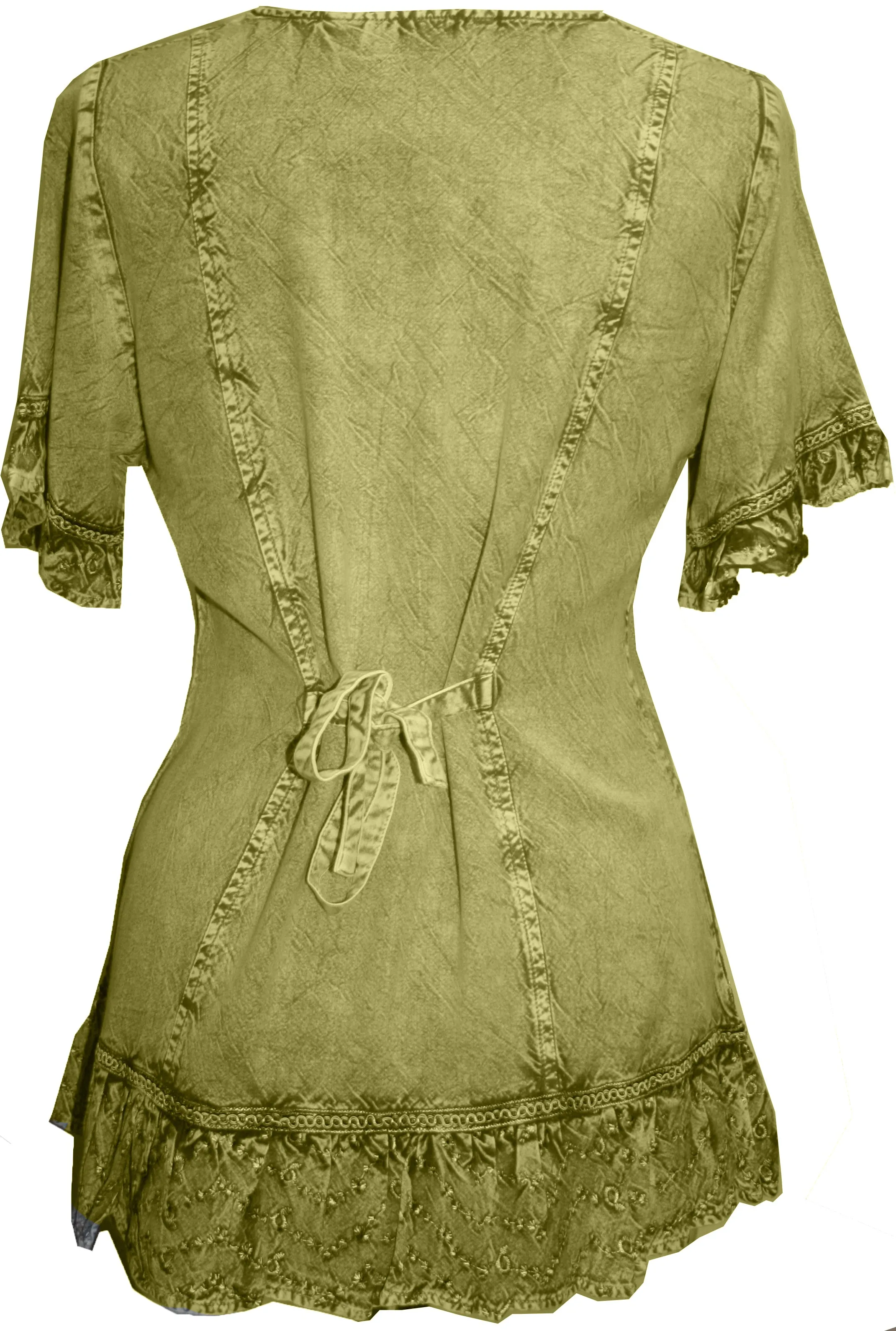 142 B Peasant Bohemian Ruffle Gypsy Ari Blouse
