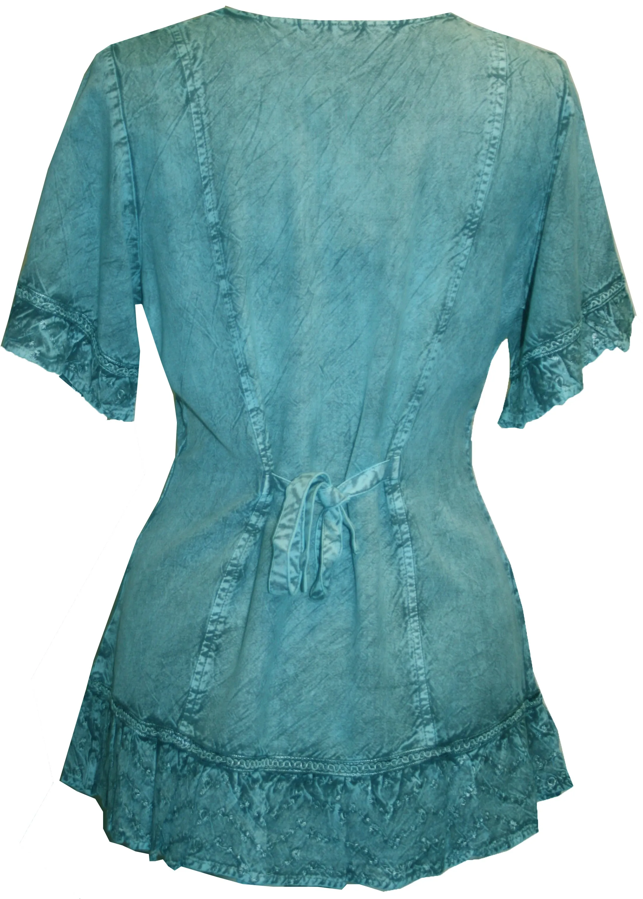 142 B Peasant Bohemian Ruffle Gypsy Ari Blouse