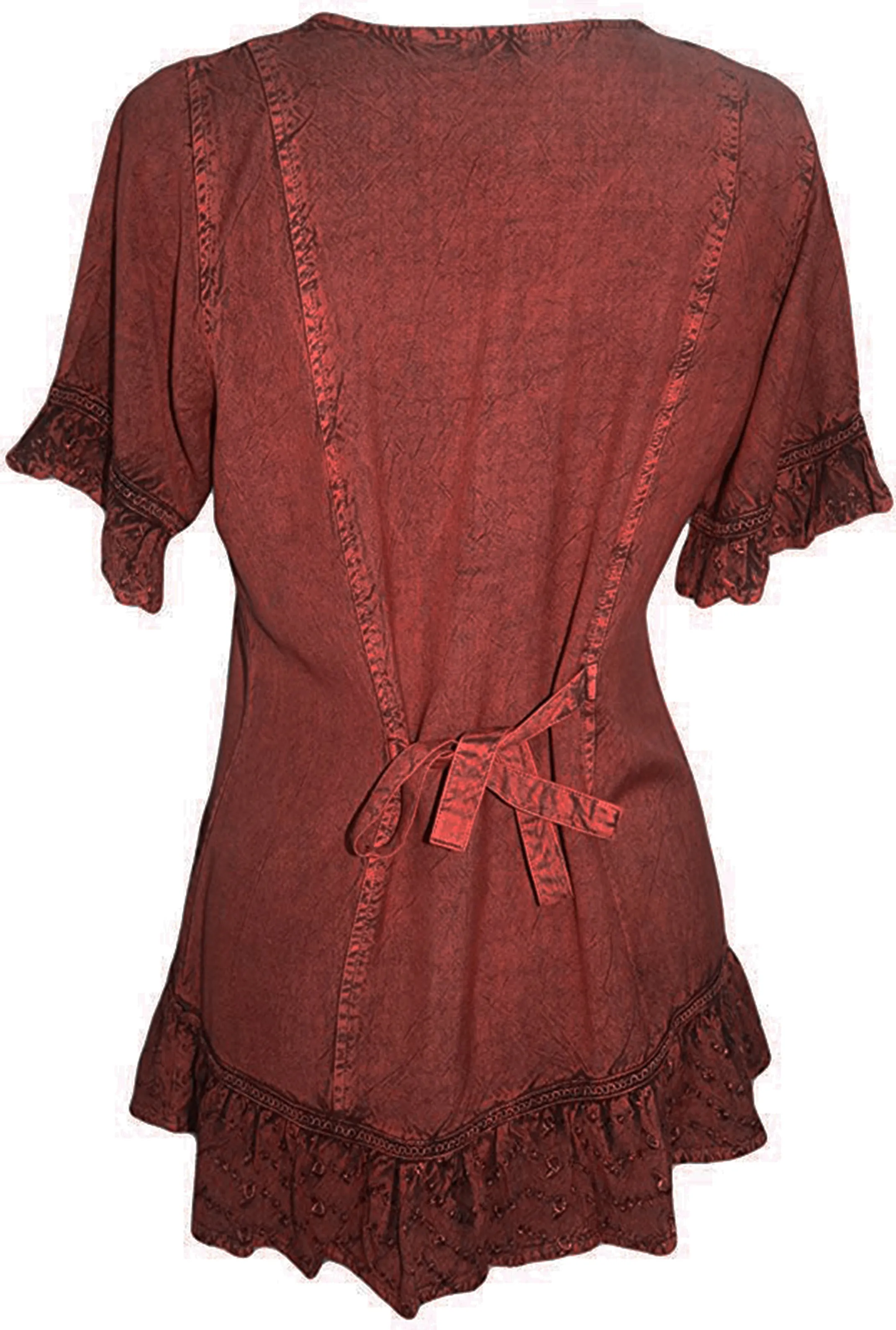 142 B Peasant Bohemian Ruffle Gypsy Ari Blouse