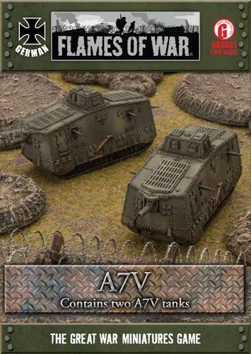 Battlefront Miniatures Flames of War German A7V Tanks FOW GGBX01