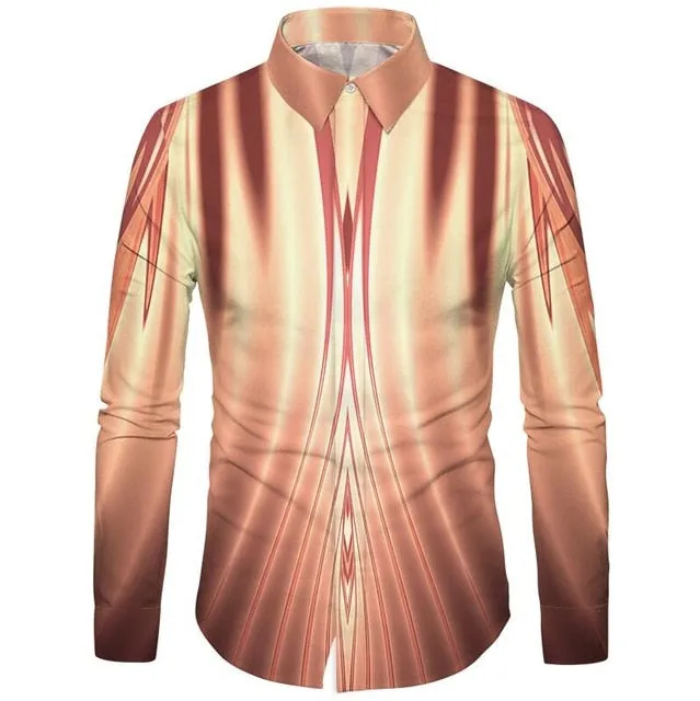 Cloudstyle 3D Floral Printed Man Casual Shirt Plaid Camisas Hombre Dress Shirts Wedding Homme Camisa Long Sleeve Slim Fit Shirts