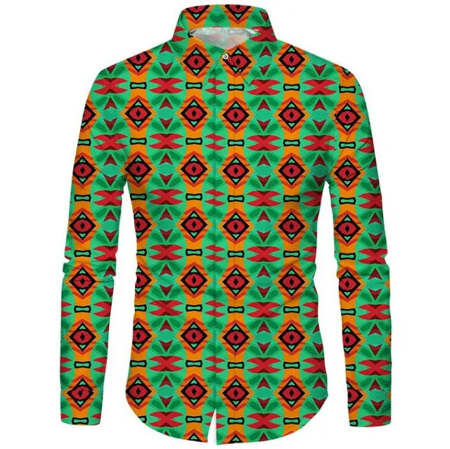 Cloudstyle 3D Floral Printed Man Casual Shirt Plaid Camisas Hombre Dress Shirts Wedding Homme Camisa Long Sleeve Slim Fit Shirts