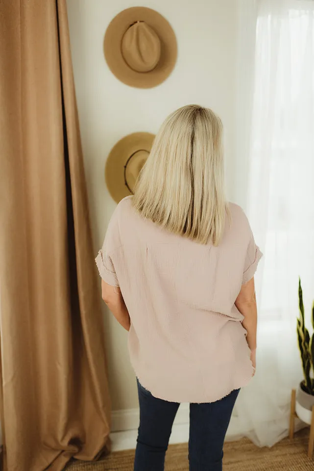 Crinkly Button Down