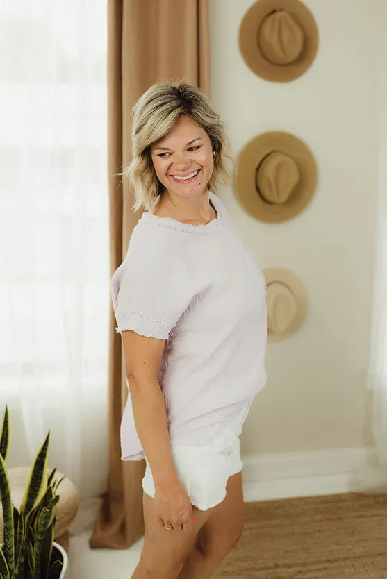 Crinkly Button Down
