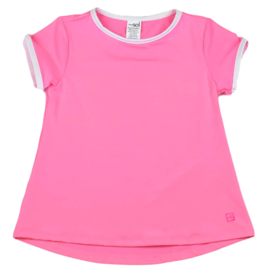 Flamingo Pink Bridget Basic Tee