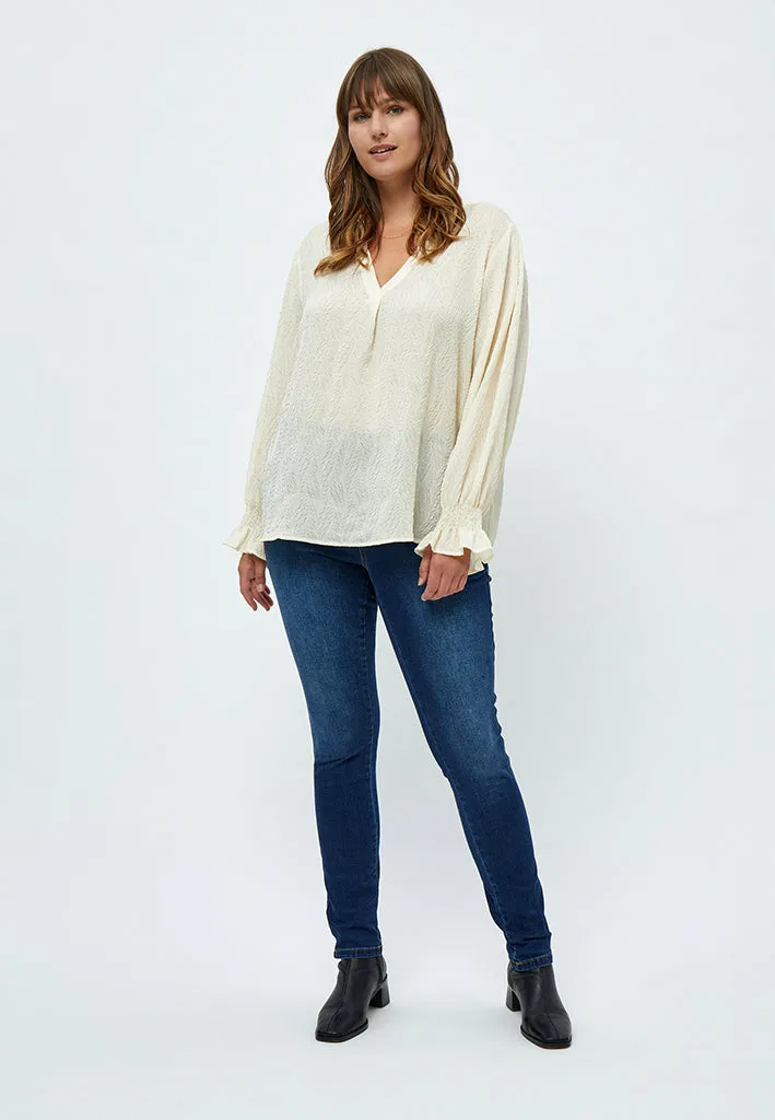 Helena Blouse Curve - Almond Milk