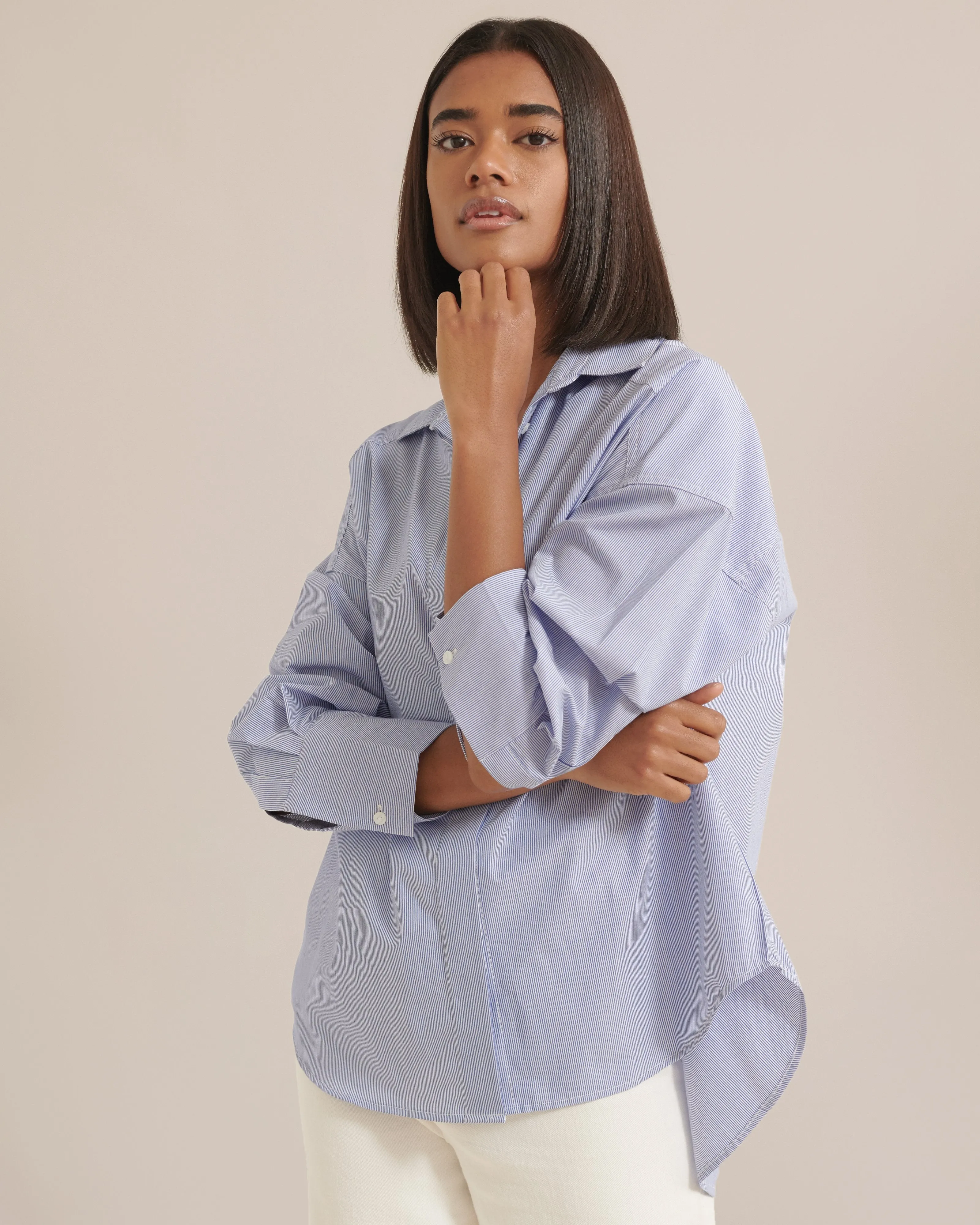 Kendall Oversized Split-Back Shirt