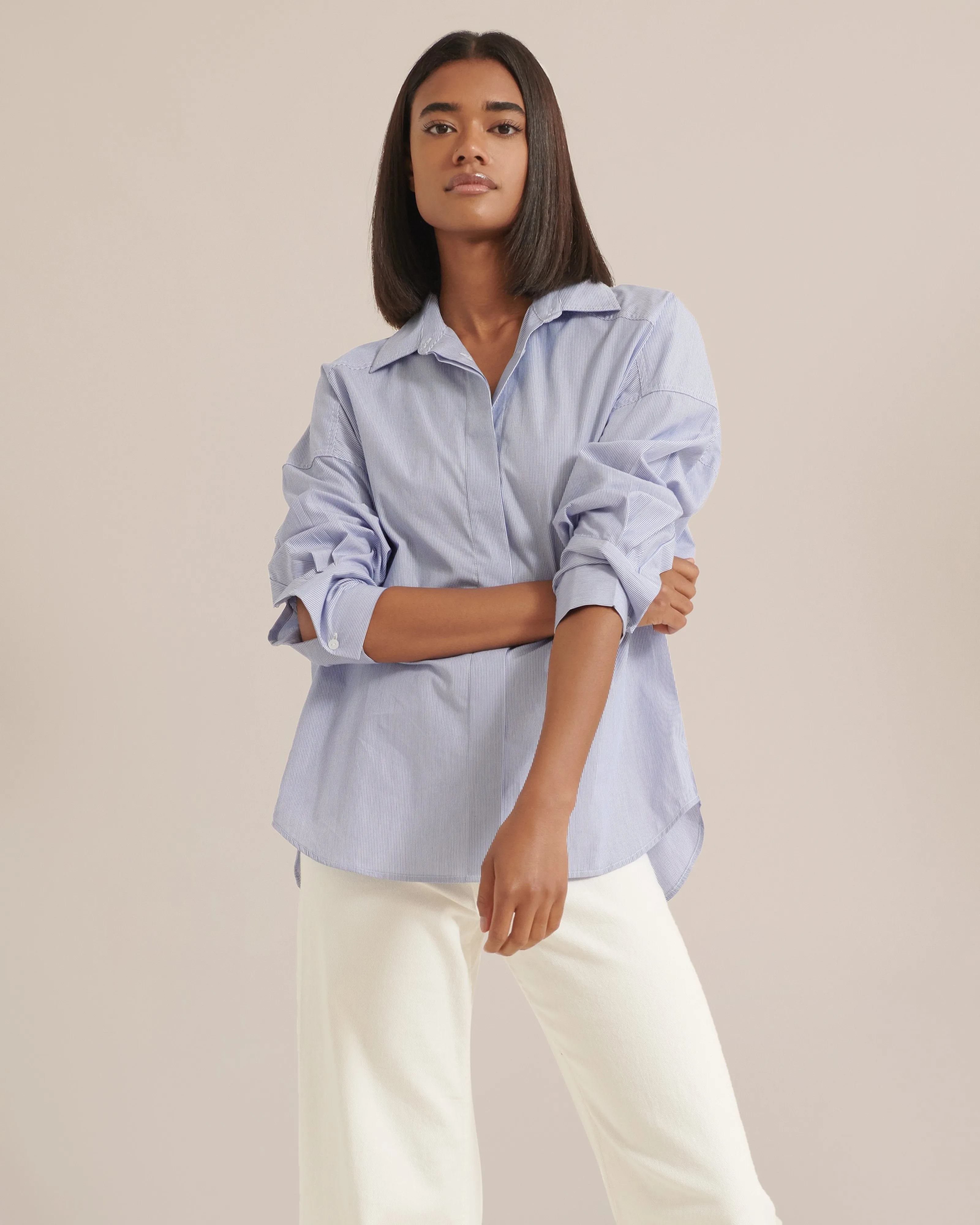 Kendall Oversized Split-Back Shirt
