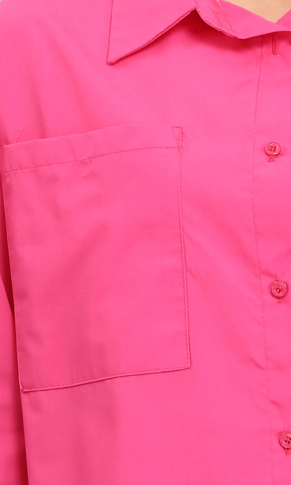 R206360 - Solid Casual Long Sleeves Shirt - Fuchsia