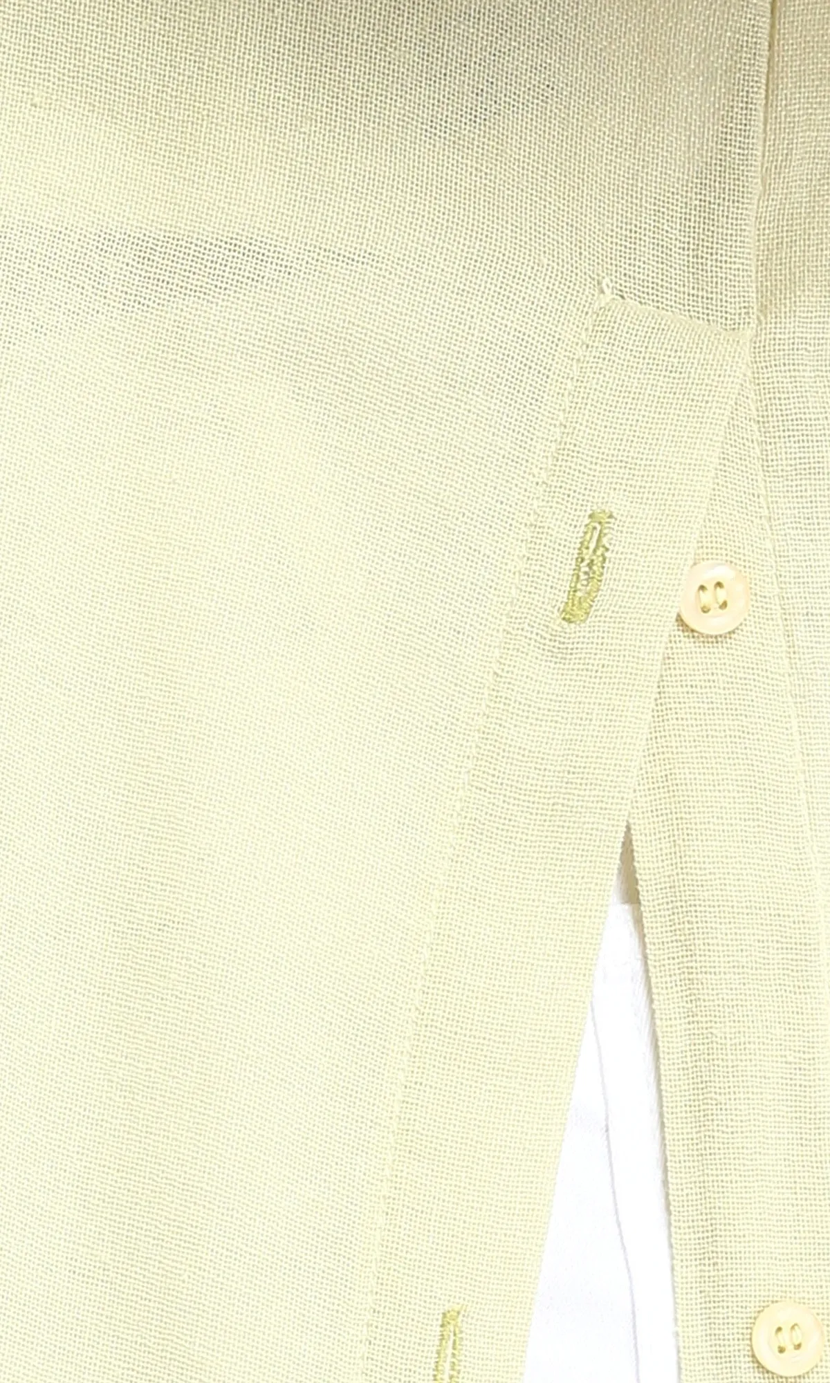 R206361 - Casual Long Sleeves Regular Fit Shirt - Yellow Green
