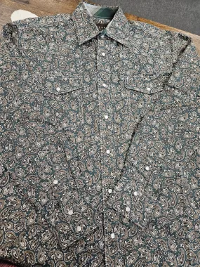 ROPER MENS LS AMARILLO OAK PAISLEY SNAP SHIRT
