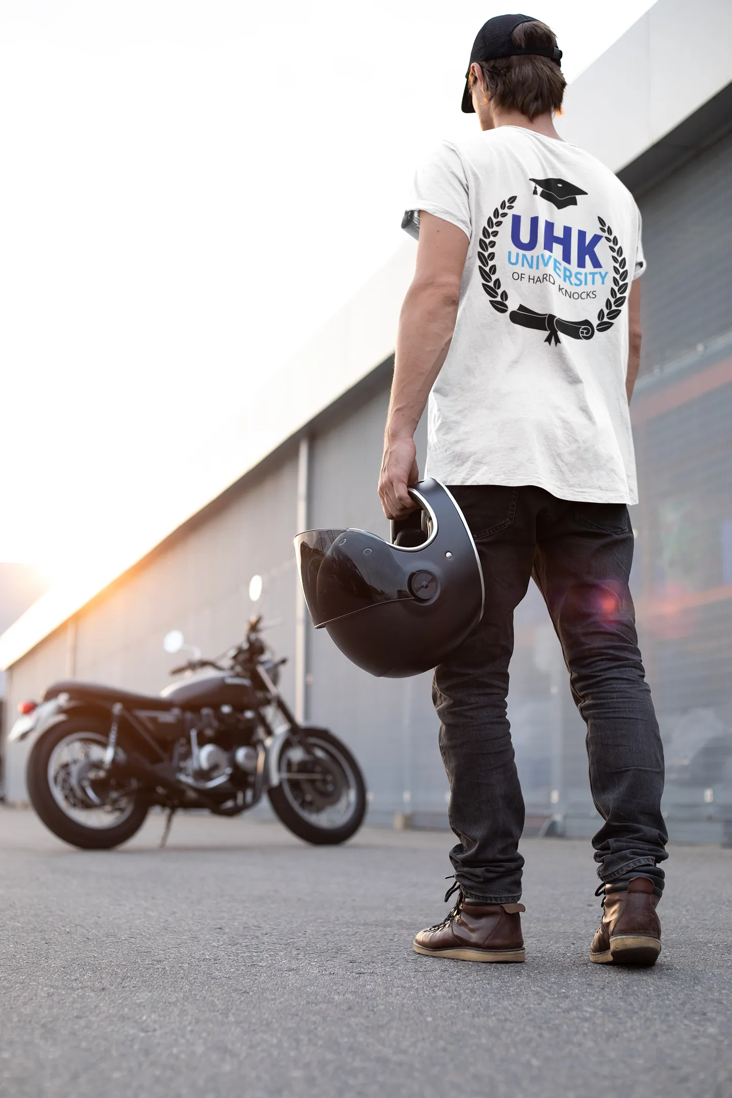 T-Shirt Unisex Jersey Short Sleeve Tee ( University Of Hard Knocks )
