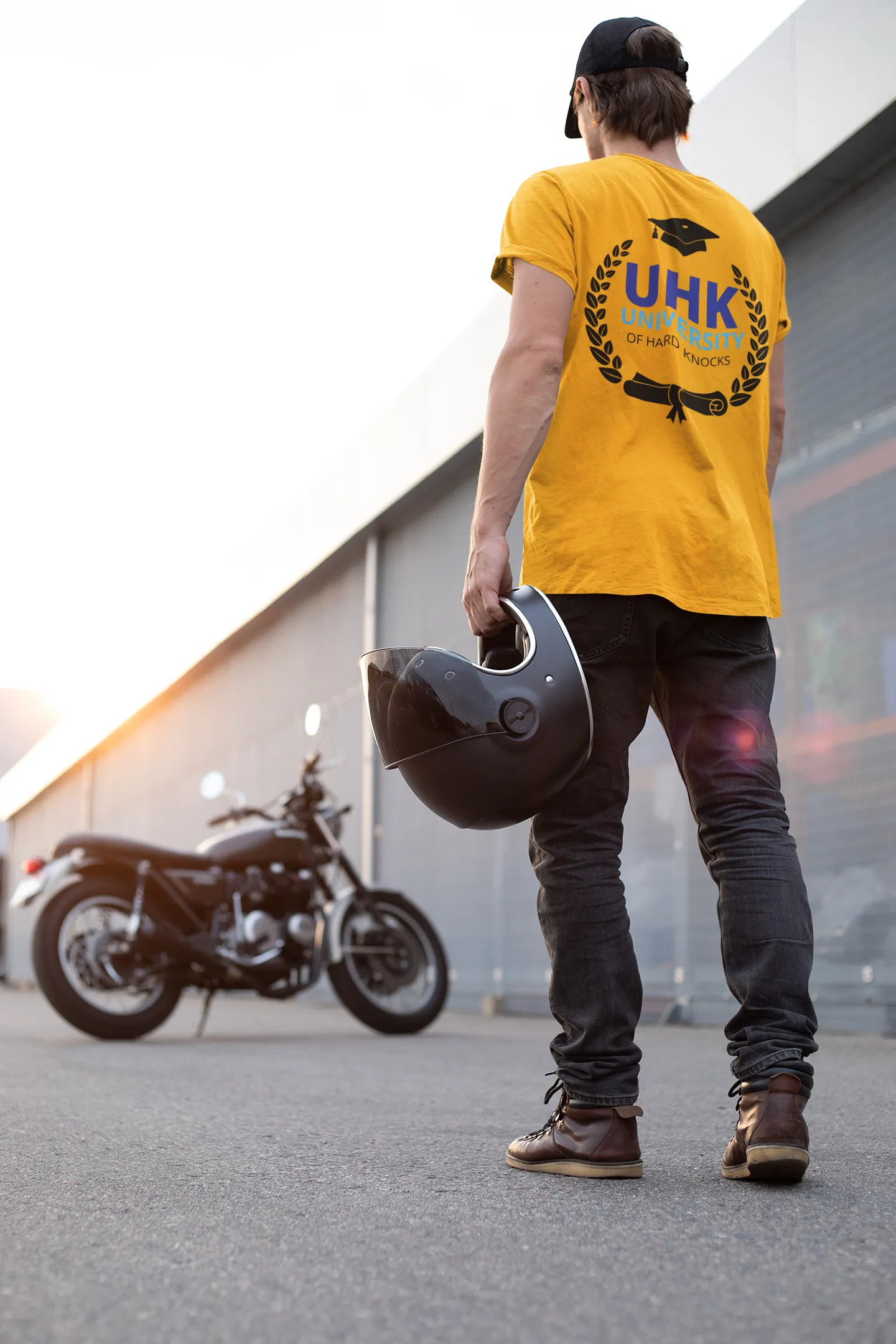 T-Shirt Unisex Jersey Short Sleeve Tee ( University Of Hard Knocks )