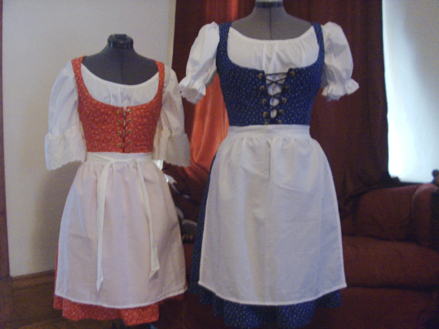 With Reversible Bodice Dirndl Peasant Dress